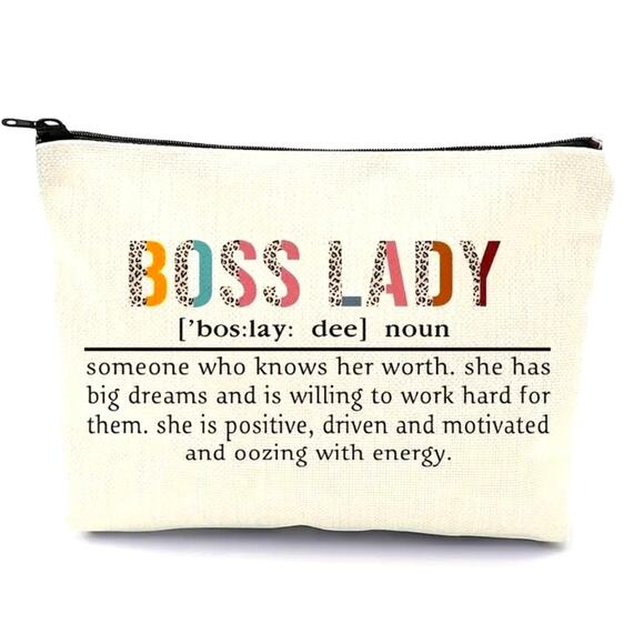 Boss Lady Cosmetic Bag 8" x 7" - Picture 1 of 6